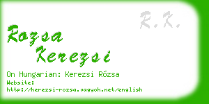 rozsa kerezsi business card